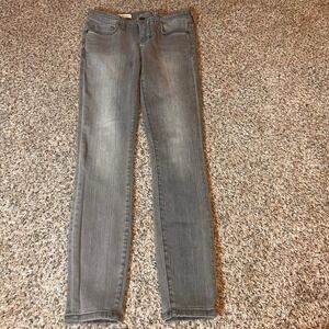 Pilcro Stet Gray Wash Denim Jeans Skinny Ankle Casual Women's‎ Size 26